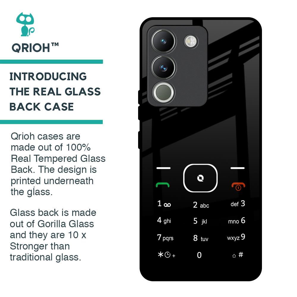 Classic Keypad Pattern Glass Case for Vivo Y200 5G