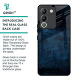 Dark Blue Grunge Glass Case for Vivo Y200 5G