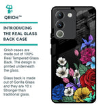 Rose Flower Bunch Art Glass Case for Vivo Y200 5G