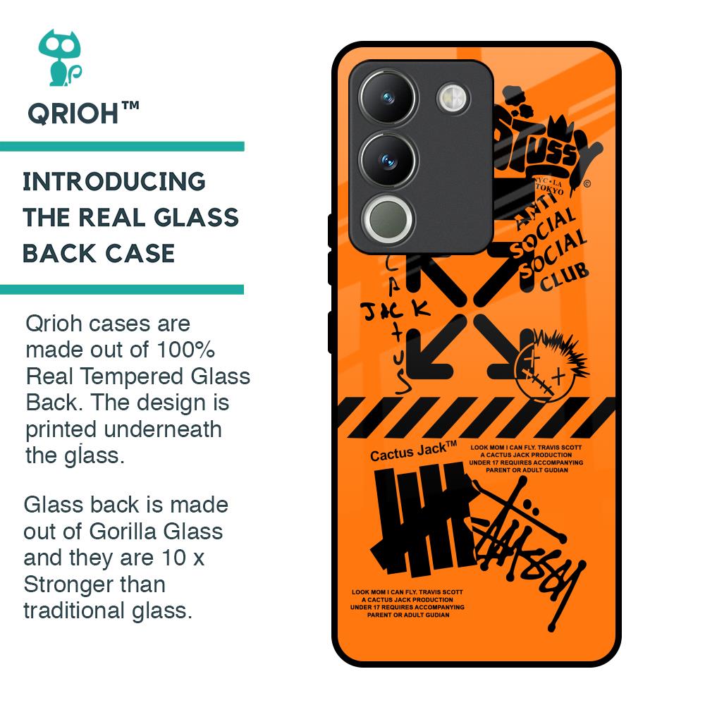 Anti Social Club Glass Case for Vivo Y200 5G