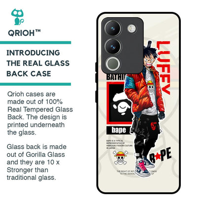 Bape Luffy Glass Case for Vivo Y200 5G