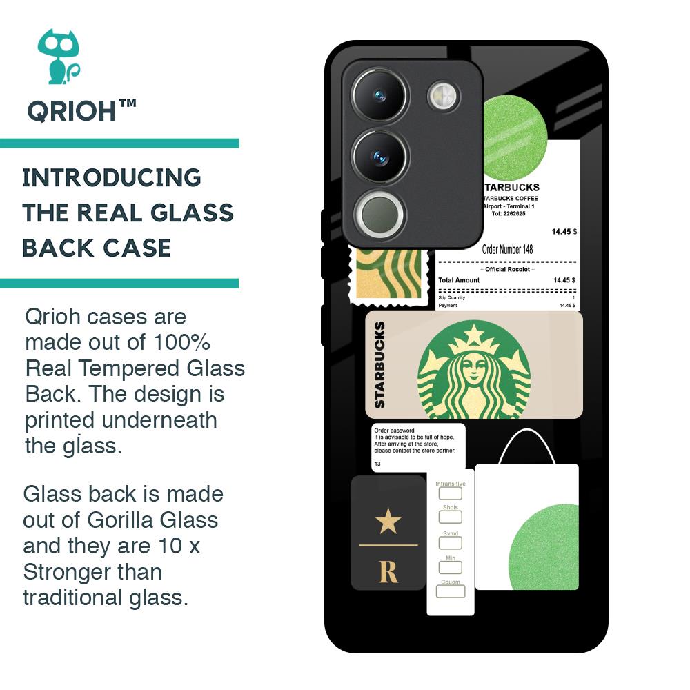 Coffee Latte Glass Case for Vivo Y200 5G