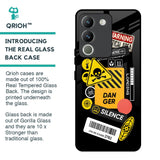 Danger Signs Glass Case for Vivo Y200 5G