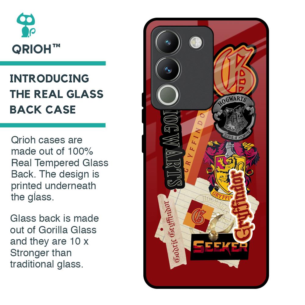 Gryffindor Glass Case for Vivo Y200 5G