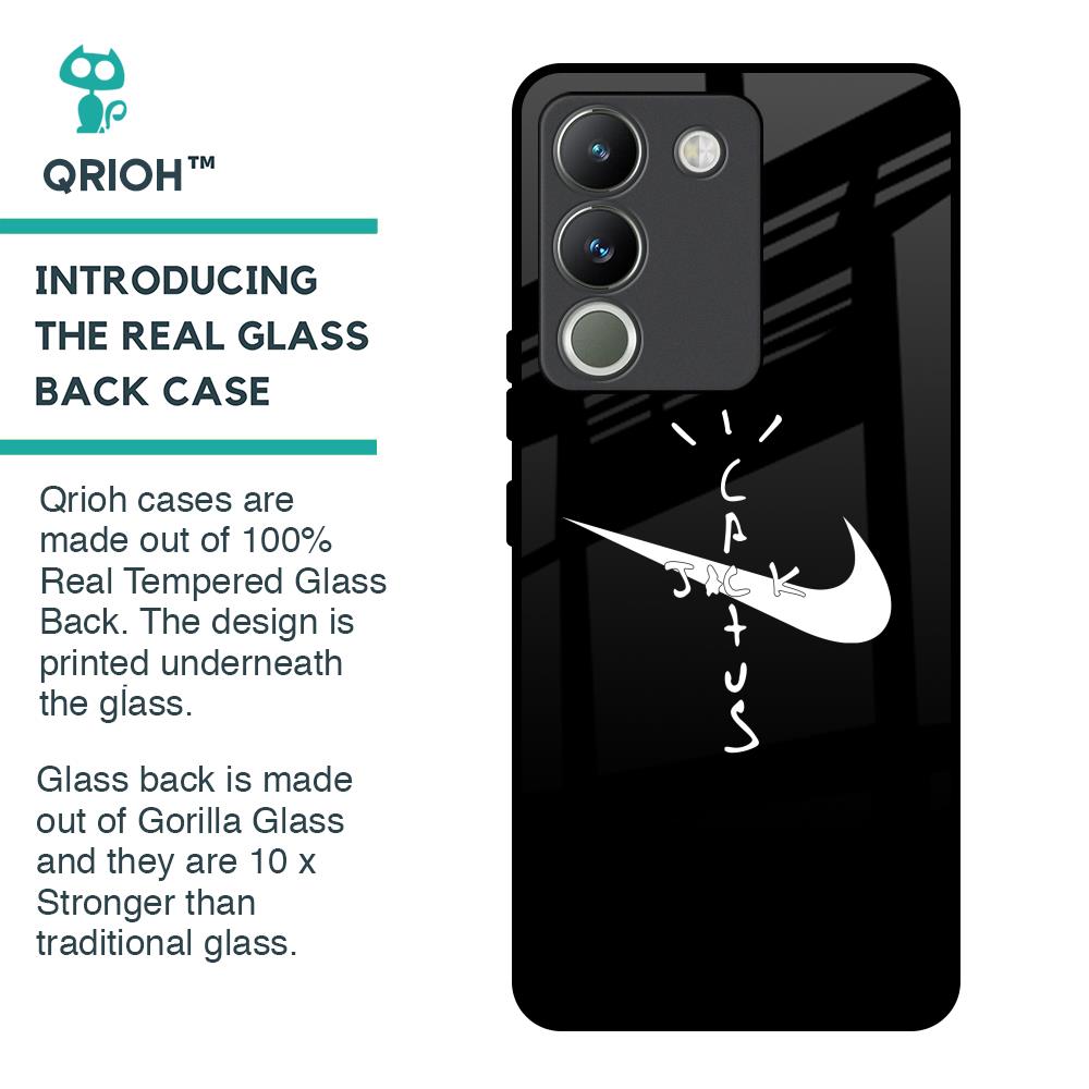 Jack Cactus Glass Case for Vivo Y200 5G