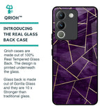 Geometric Purple Glass Case For Vivo Y200 5G