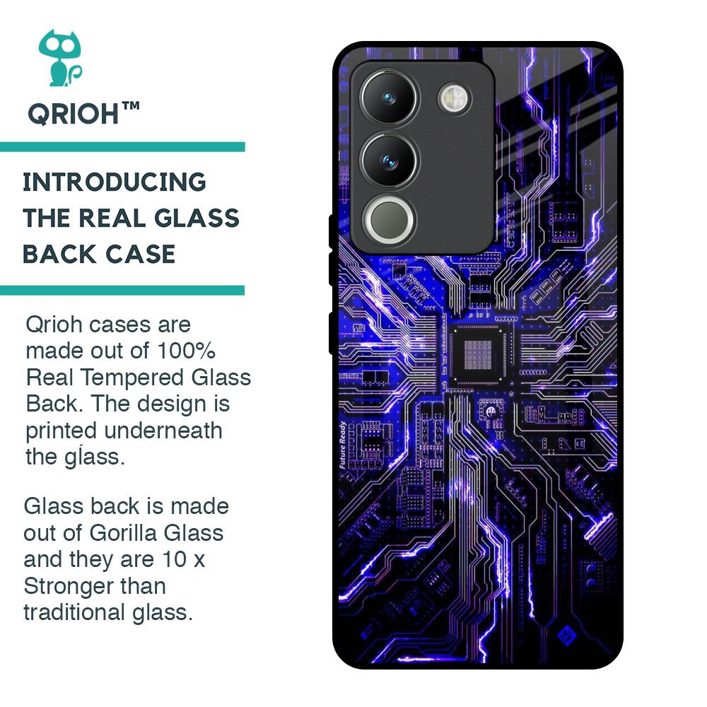 Techno Color Pattern Glass Case For Vivo Y200 5G