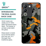 Camouflage Orange Glass Case For Vivo Y200 5G