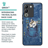 Kitty In Pocket Glass Case For Vivo Y200 5G