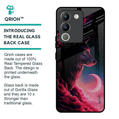 Moon Wolf Glass Case for Vivo Y200 5G