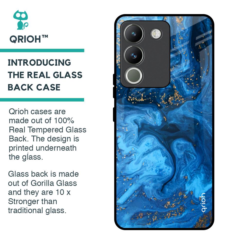 Gold Sprinkle Glass Case for Vivo Y200 5G
