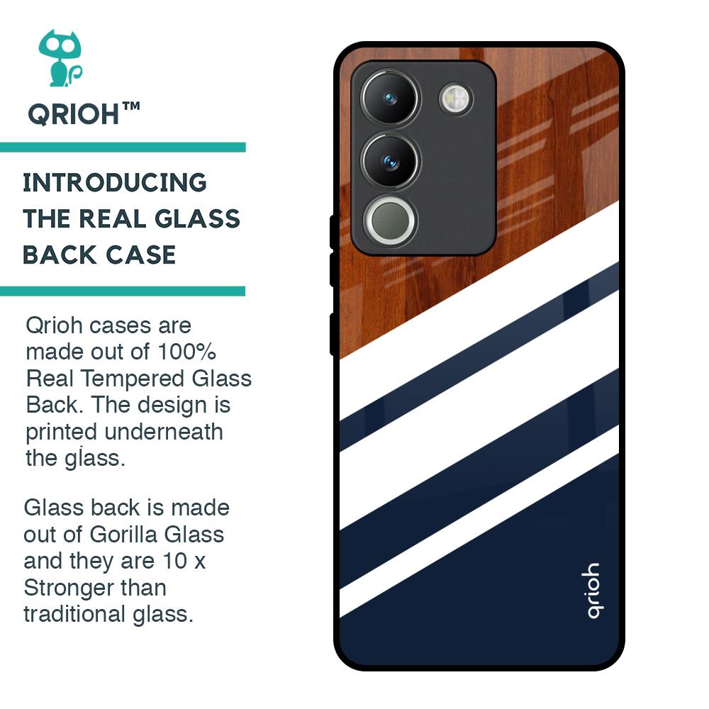 Bold Stripes Glass Case for Vivo Y200 5G
