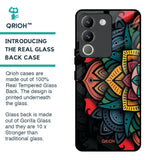 Retro Gorgeous Flower Glass Case for Vivo Y200 5G