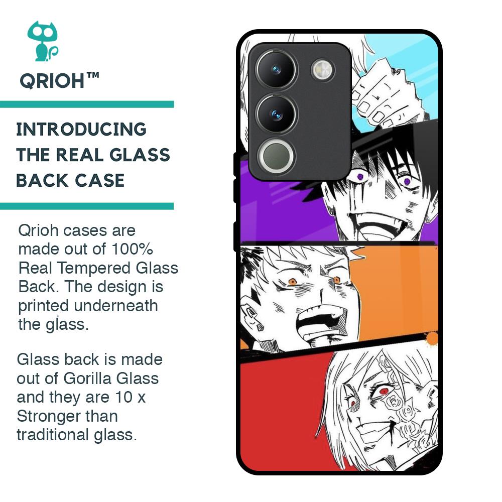 Anime Sketch Glass Case for Vivo Y200 5G