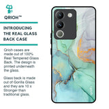 Green Marble Glass Case for Vivo Y200 5G