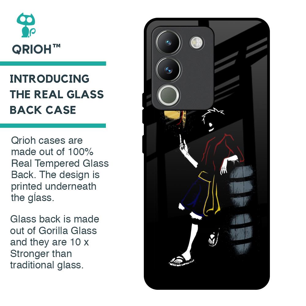 Luffy Line Art Glass Case for Vivo Y200 5G
