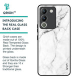 Modern White Marble Glass Case for Vivo Y200 5G