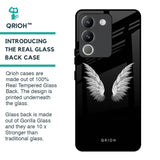 White Angel Wings Glass Case for Vivo Y200 5G