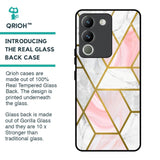 Geometrical Marble Glass Case for Vivo Y200 5G