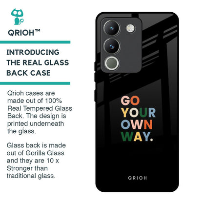 Go Your Own Way Glass Case for Vivo Y200 5G