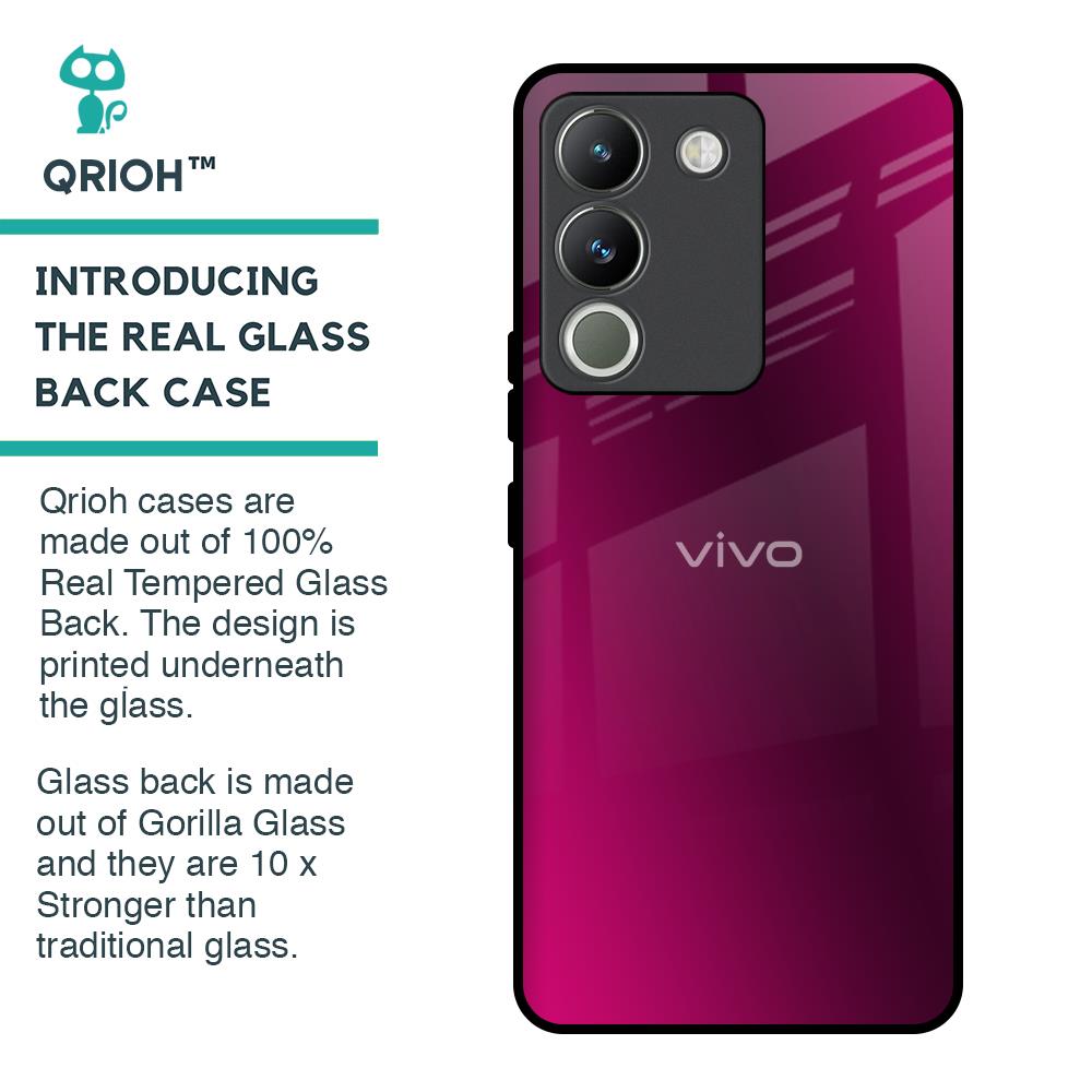 Pink Burst Glass Case for Vivo Y200 5G