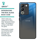 Blue Grey Ombre Glass Case for Vivo Y200 5G