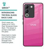Pink Ribbon Caddy Glass Case for Vivo Y200 5G