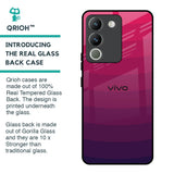 Wavy Pink Pattern Glass Case for Vivo Y200 5G