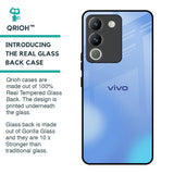 Vibrant Blue Texture Glass Case for Vivo Y200 5G