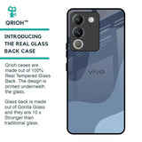 Navy Blue Ombre Glass Case for Vivo Y200 5G