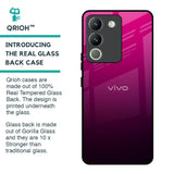 Purple Ombre Pattern Glass Case for Vivo Y200 5G