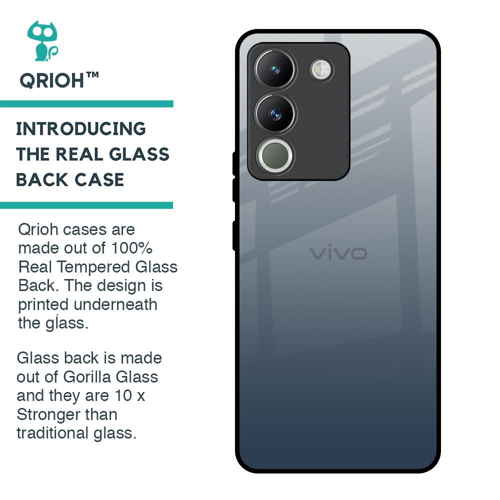 Smokey Grey Color Glass Case For Vivo Y200 5G