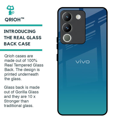 Celestial Blue Glass Case For Vivo Y200 5G
