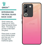 Pastel Pink Gradient Glass Case For Vivo Y200 5G