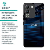 Blue Rough Abstract Glass Case for Vivo Y200 5G