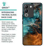 Golden Splash Glass Case for Vivo Y200 5G