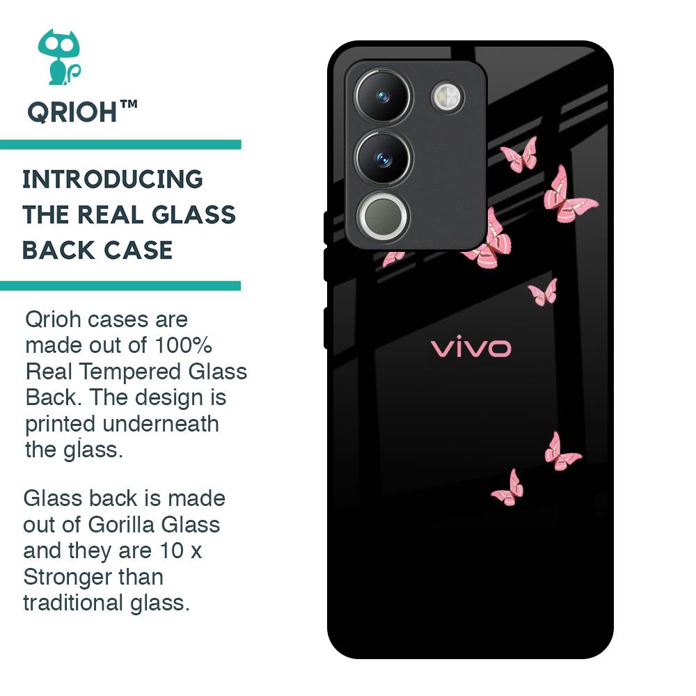 Fly Butterfly Glass Case for Vivo Y200 5G