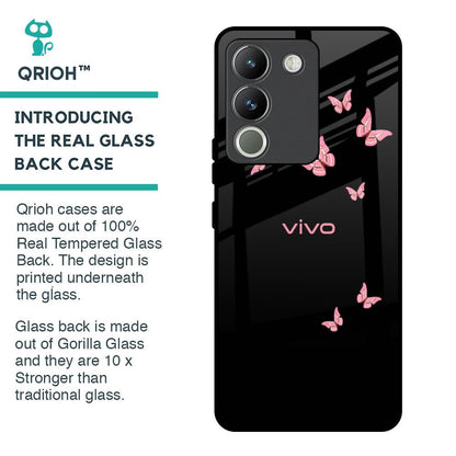 Fly Butterfly Glass Case for Vivo Y200 5G