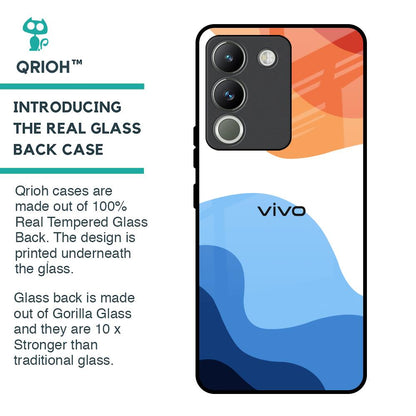 Wavy Color Pattern Glass Case for Vivo Y200 5G