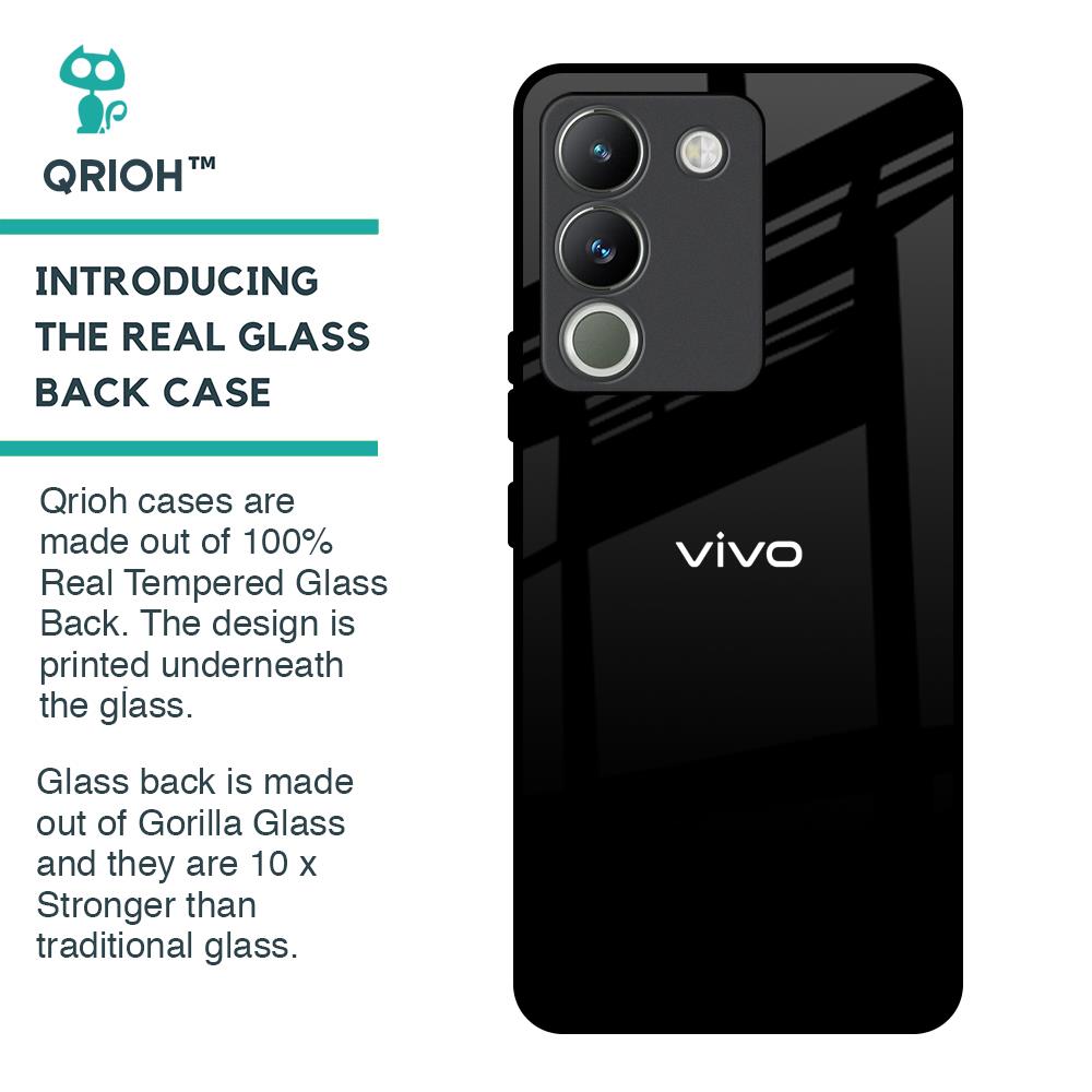 Jet Black Glass Case for Vivo Y200 5G