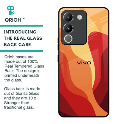 Magma Color Pattern Glass Case for Vivo Y200 5G