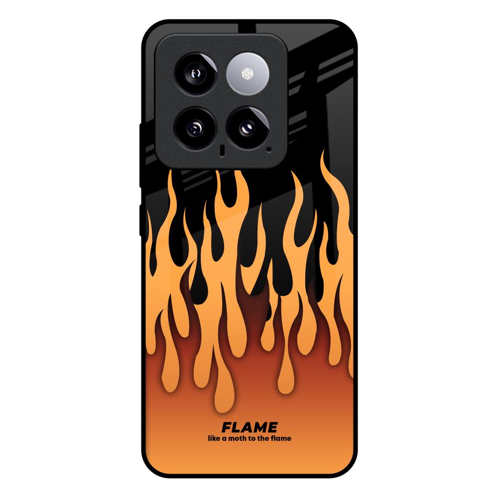 Fire Flame Mi 14 Glass Back Cover Online