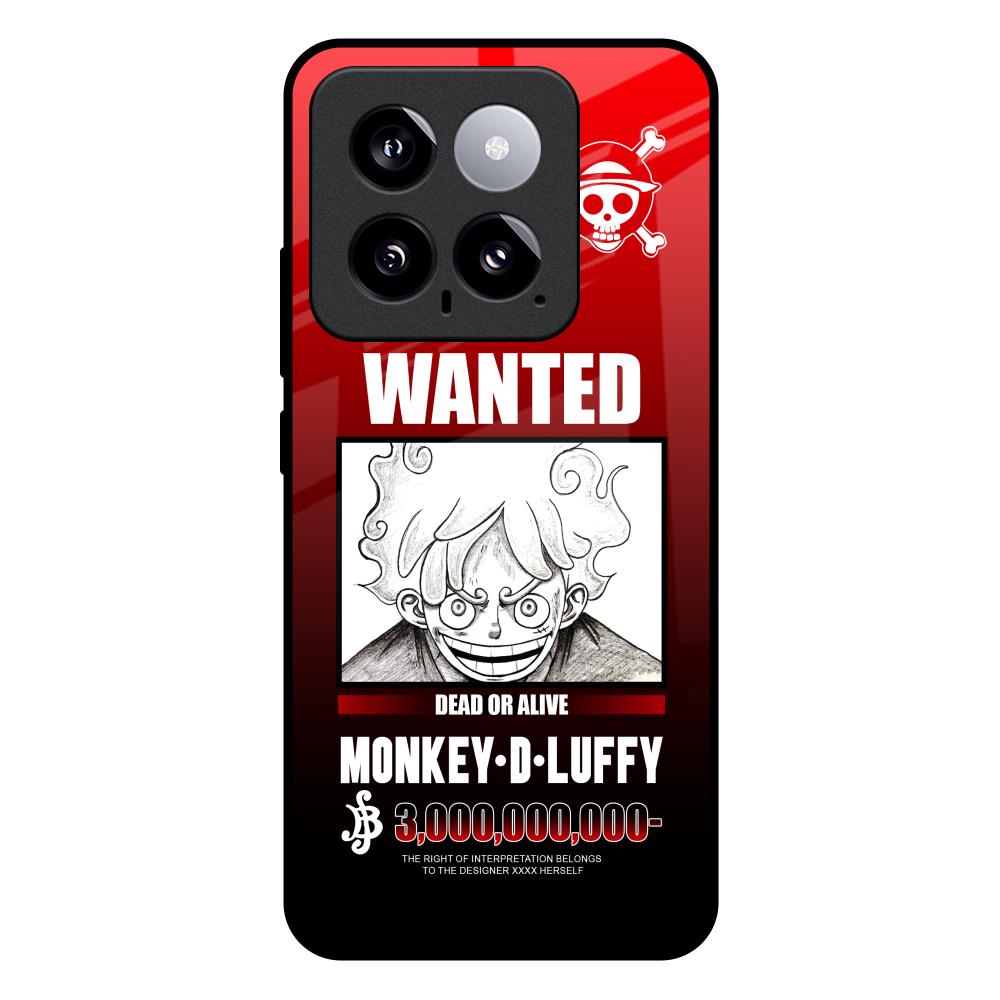 Luffy Wanted Mi 14 Glass Back Cover Online