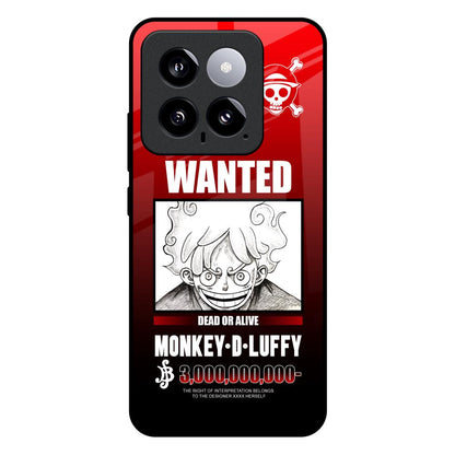 Luffy Wanted Mi 14 Glass Back Cover Online