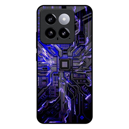 Techno Color Pattern Mi 14 Glass Back Cover Online