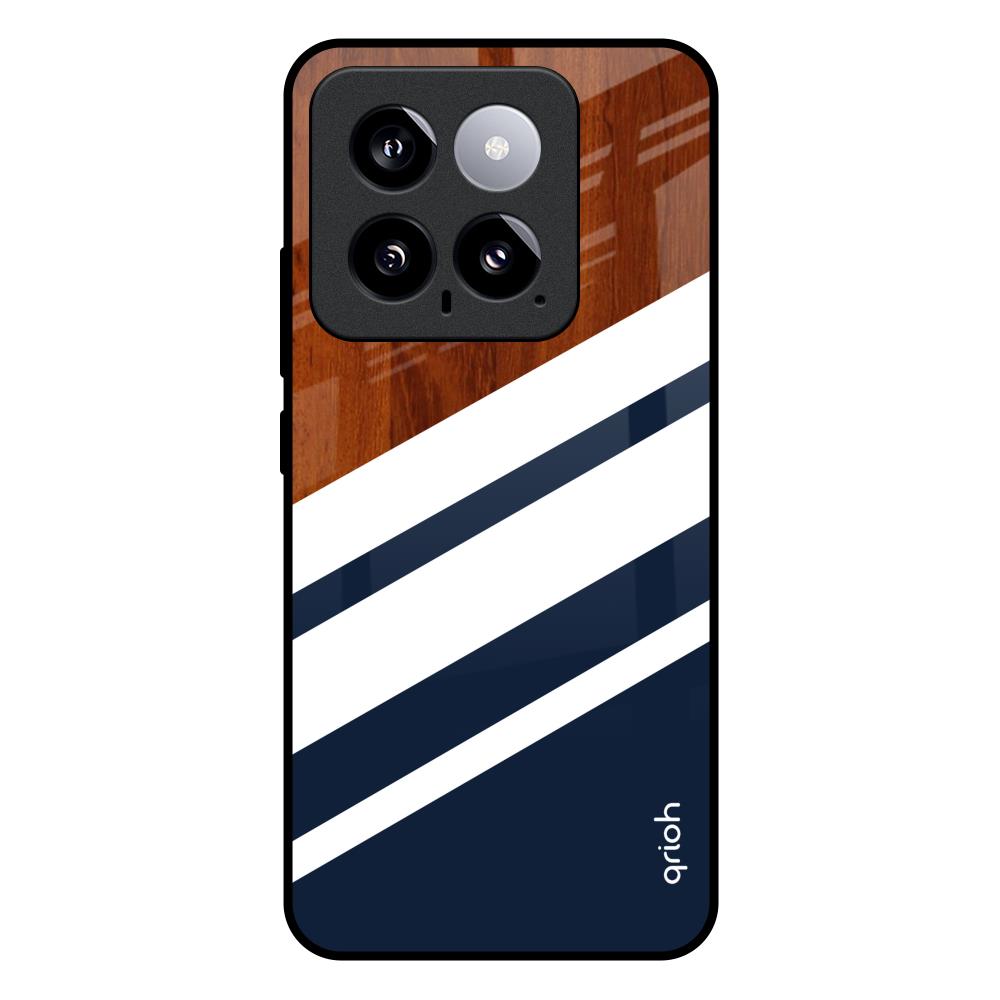 Bold Stripes Mi 14 Glass Back Cover Online