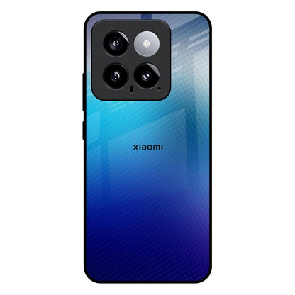 Blue Rhombus Pattern Mi 14 Glass Back Cover Online