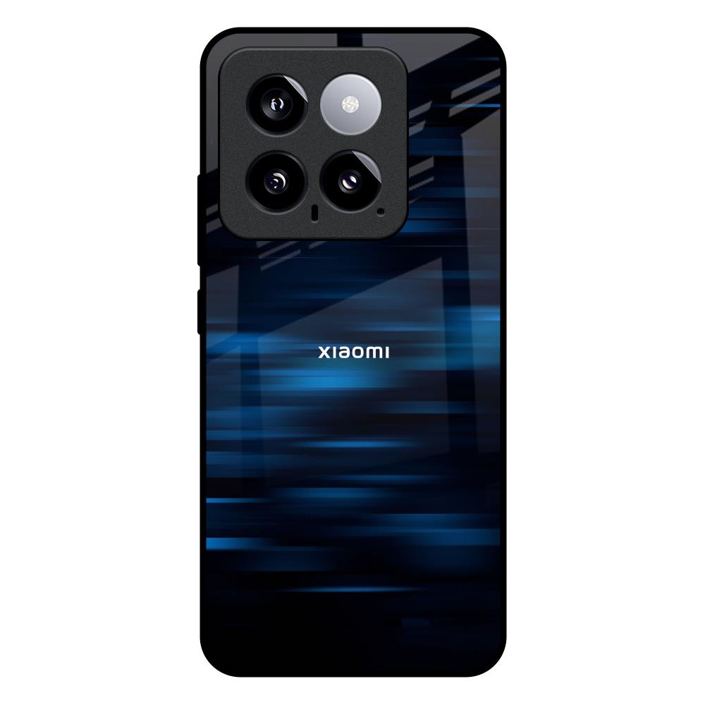 Blue Rough Abstract Mi 14 Glass Back Cover Online
