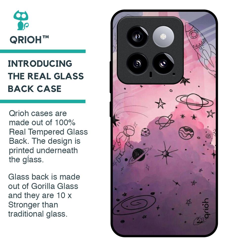 Space Doodles Glass Case for Mi 14