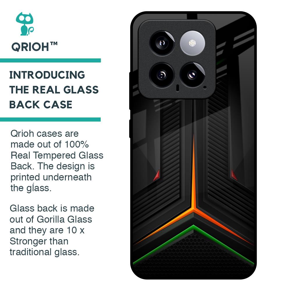 Modern Ultra Chevron Glass Case for Mi 14